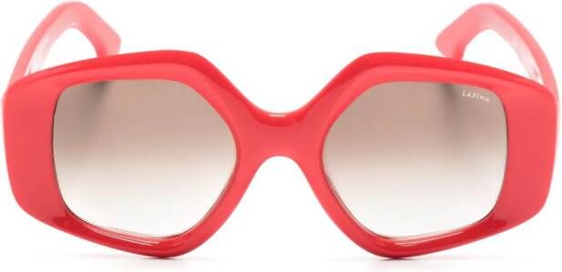 Lapima Zonnebril met oversized montuur Rood
