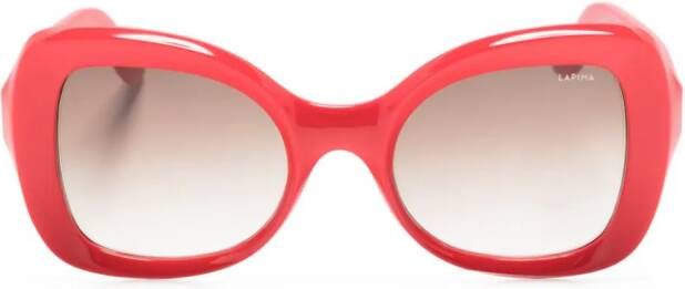 Lapima Zonnebril met oversized montuur Rood