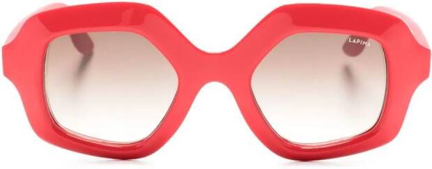 Lapima Zonnebril met oversized montuur Rood