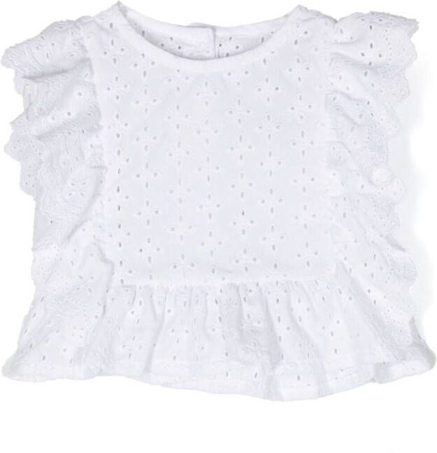 Lapin House Broderie anglaise blouse Wit