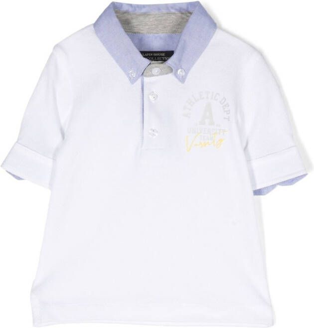 Lapin House Button-down poloshirt Wit