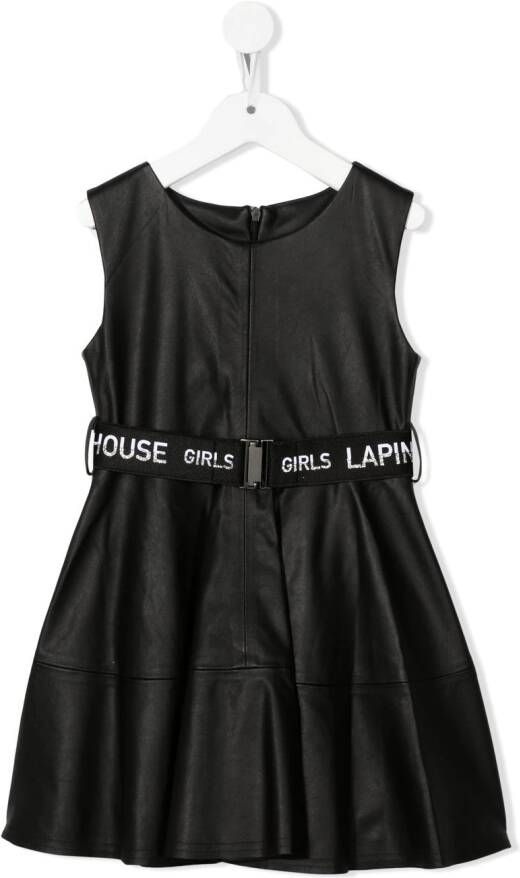 Lapin House Midi-jurk met A-lijn Zwart
