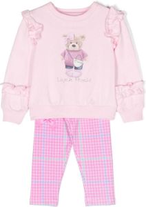 Lapin House Sweater met teddybeerprint Roze