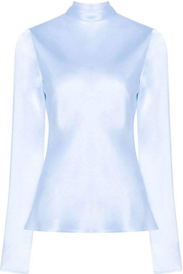 LAPOINTE Satijnen top Blauw