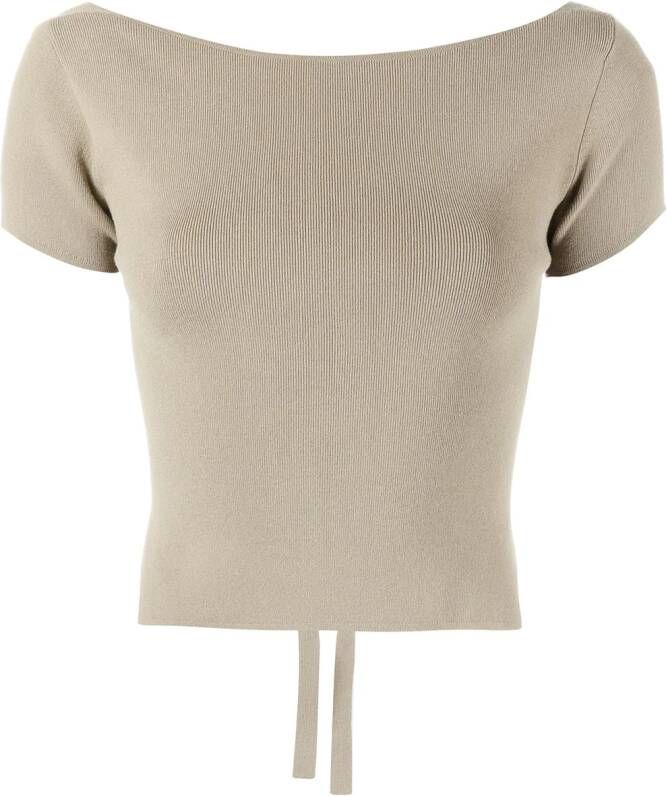 LAPOINTE Top met boothals Grijs