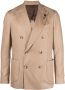 Lardini Blazer met dubbele rij knopen Beige - Thumbnail 1