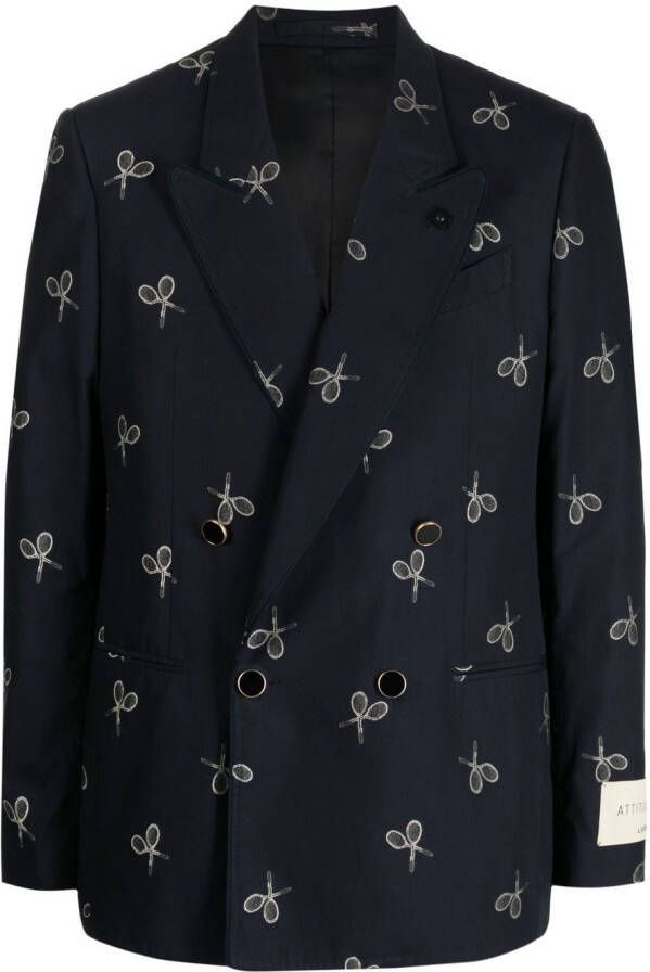 Lardini Blazer met dubbele rij knopen Blauw