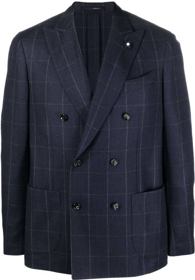 Lardini Blazer met dubbele rij knopen Blauw