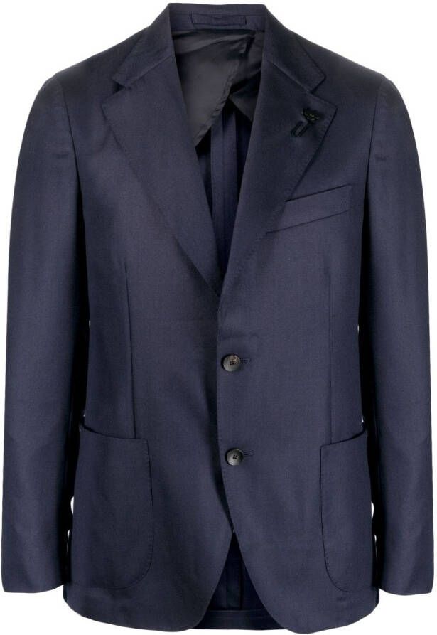 Lardini Blazer met enkele rij knopen Blauw