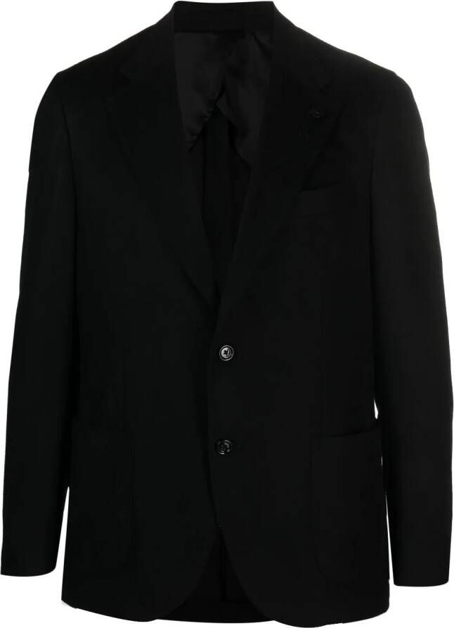 Lardini Blazer met enkele rij knopen Zwart
