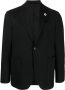Lardini Blazer met enkele rij knopen Zwart - Thumbnail 1