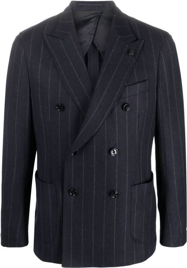 Lardini Blazer met krijtstreep Blauw
