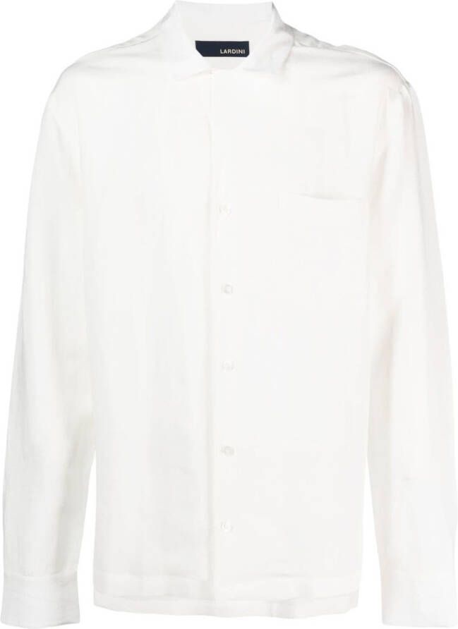 Lardini Effen overhemd Wit