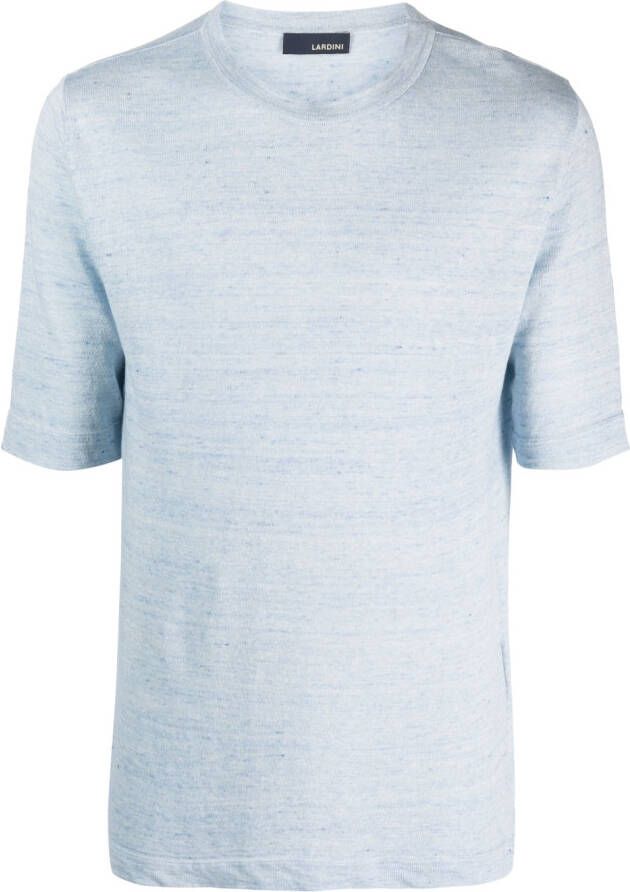Lardini Fijngebreid T-shirt Blauw