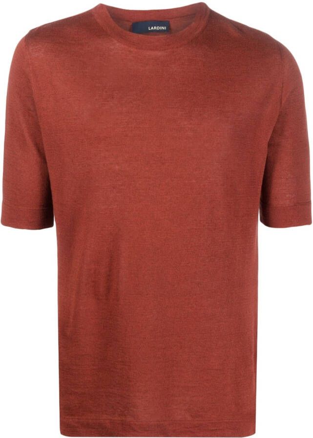 Lardini Fijngebreid T-shirt Oranje