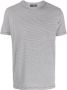 Lardini Gestreept T-shirt Zwart - Thumbnail 1