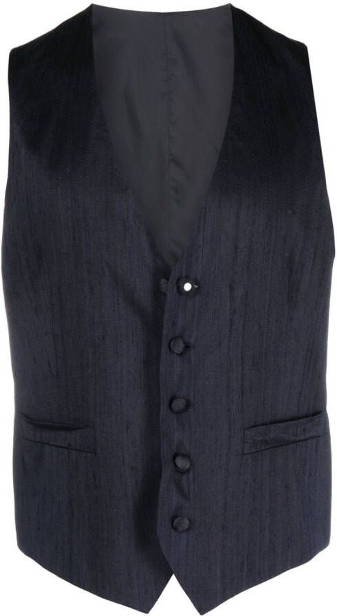 Lardini Gilet met logopatch Blauw