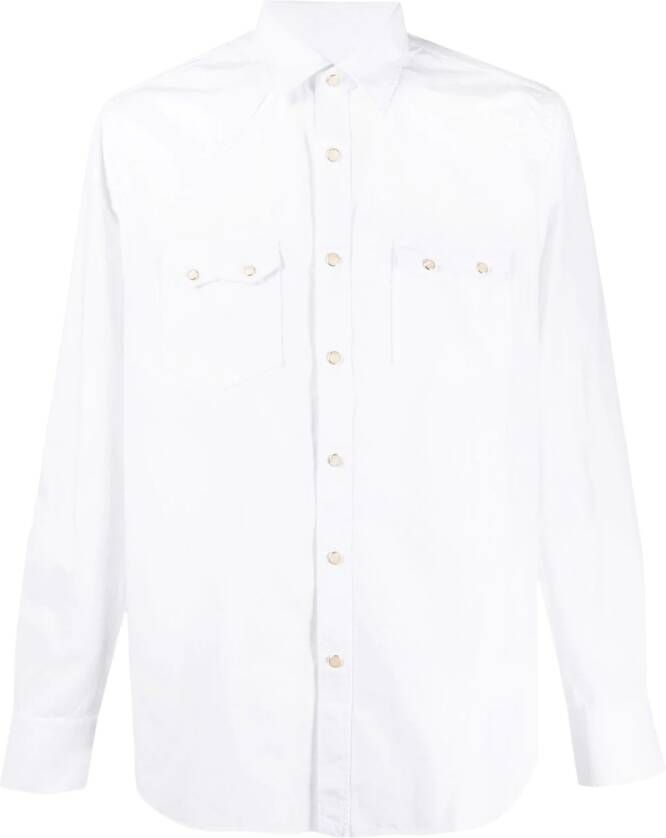 Lardini Katoenen overhemd Wit