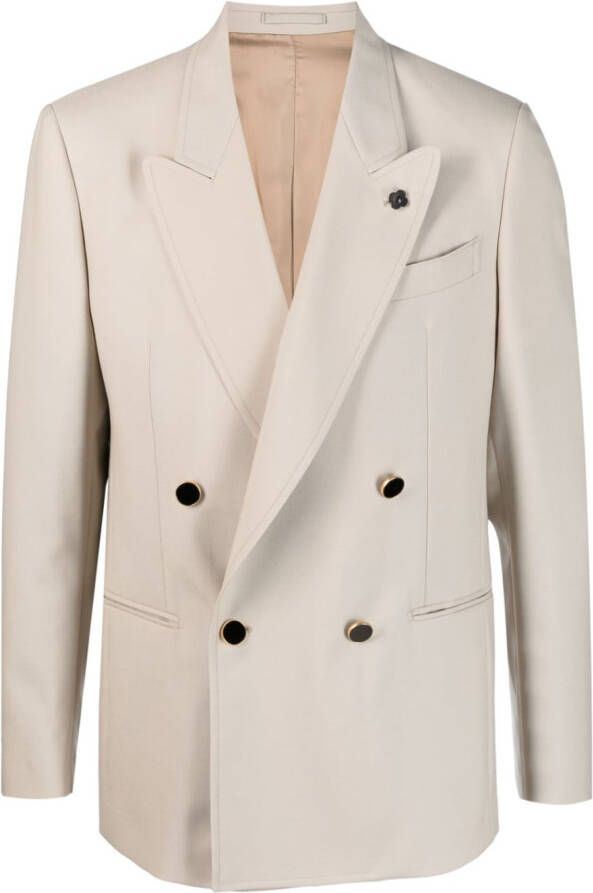 Lardini Blazer met logopatch Beige