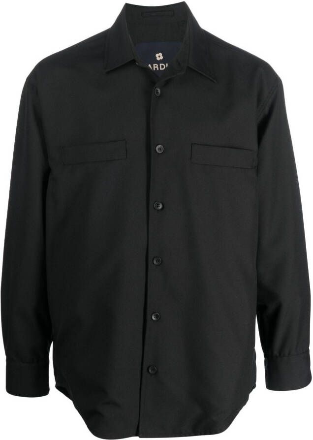 Lardini Overhemd met logopatch Zwart