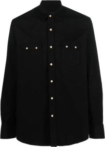Lardini Overhemd met borstzak Zwart