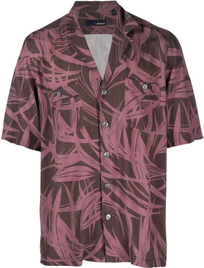 Lardini Overhemd met print Paars