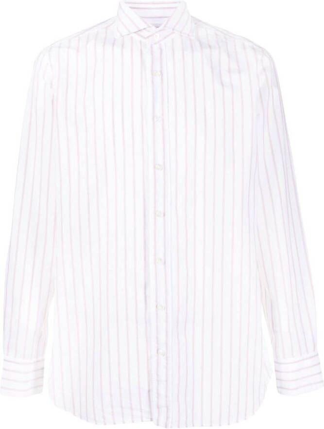 Lardini Overhemd van katoen-linnenmix Wit
