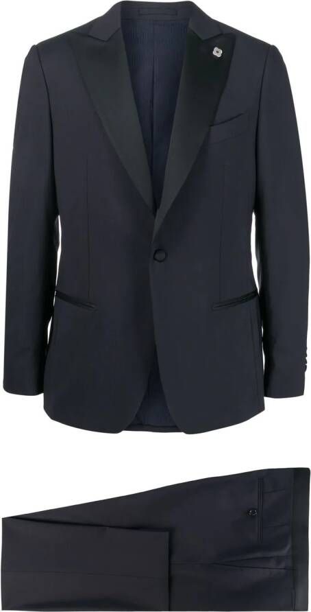 Lardini Pak met enkele rij knopen Blauw