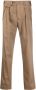 Lardini Straight plooibroek Bruin - Thumbnail 1