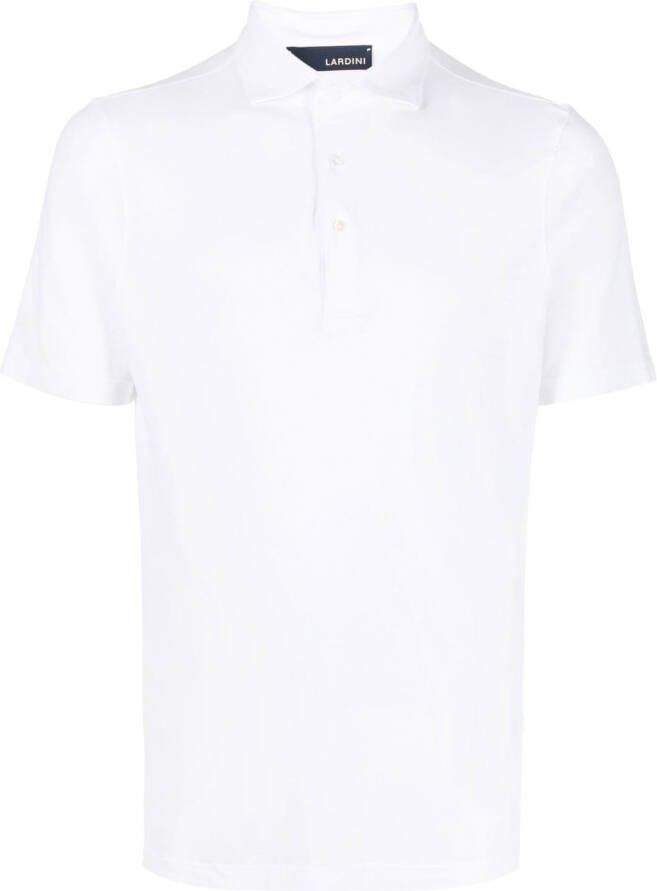 Lardini Poloshirt met gespreide kraag Wit