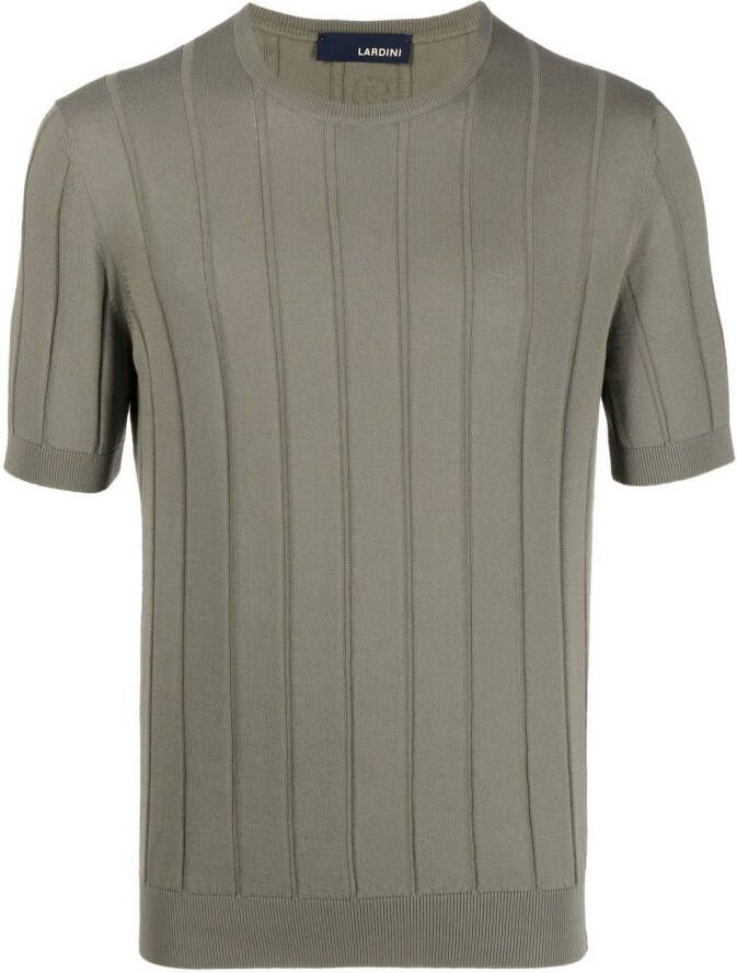 Lardini Ribgebreid T-shirt Groen