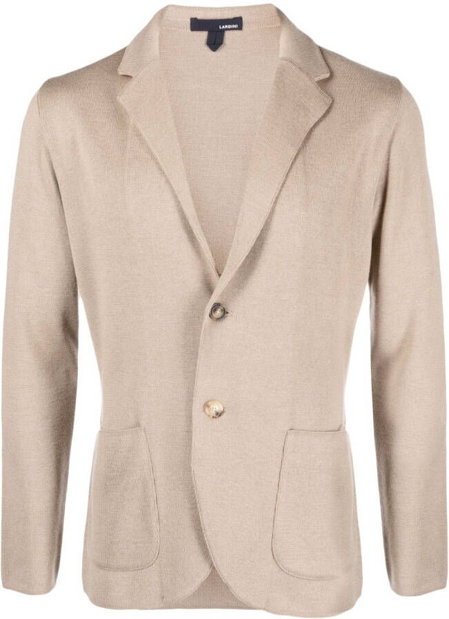 Lardini Blazer met enkele rij knopen Beige