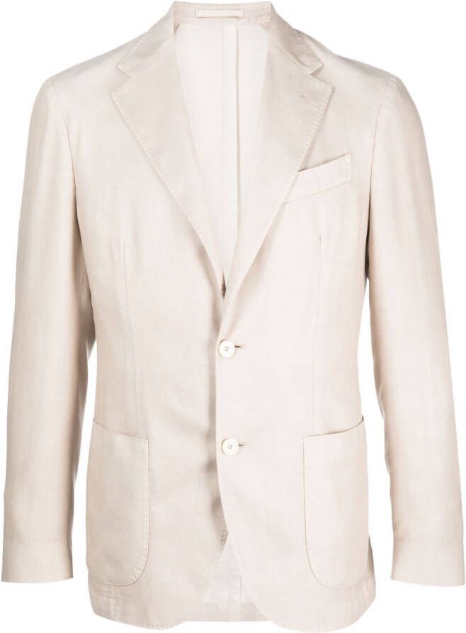 Lardini Blazer met enkele rij knopen Beige