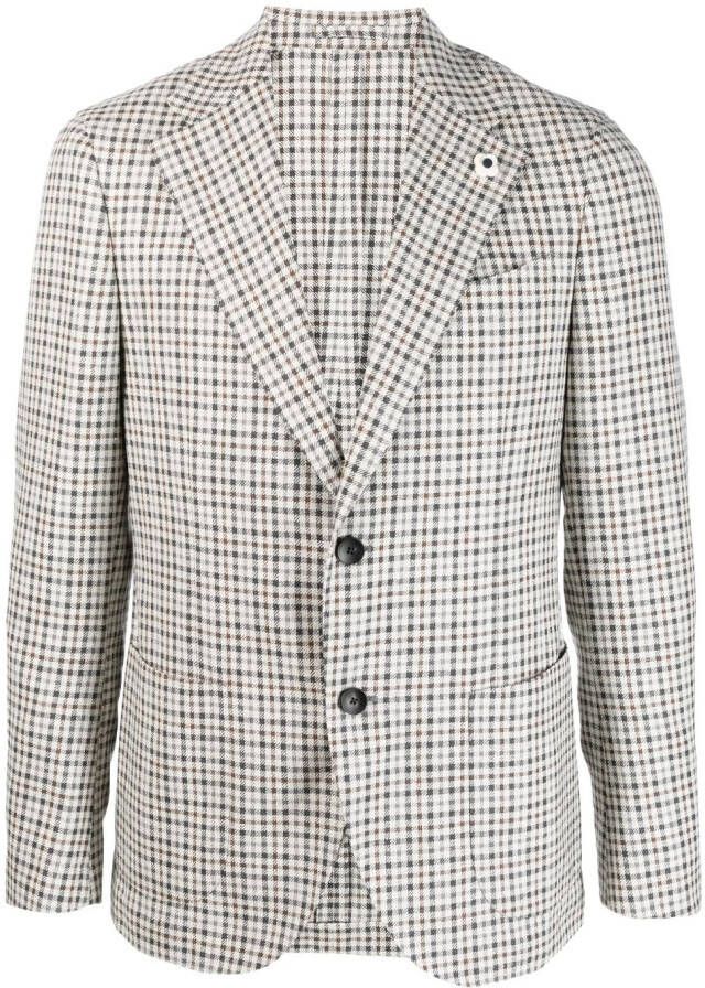 Lardini Blazer met enkele rij knopen Beige