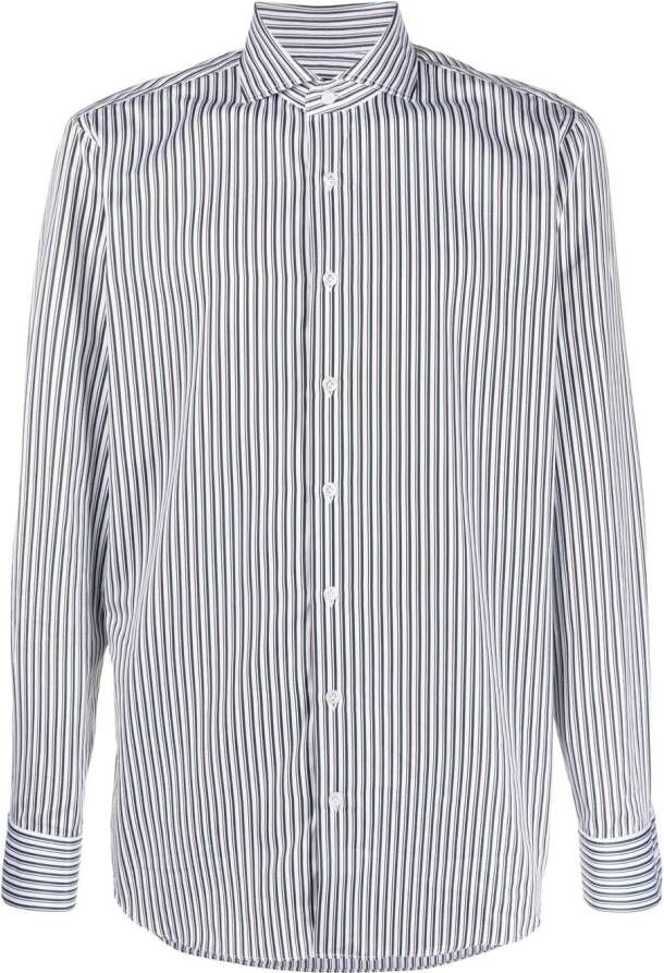 Lardini Gestreept overhemd Wit