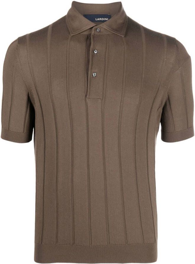 Lardini Gestreept poloshirt Bruin