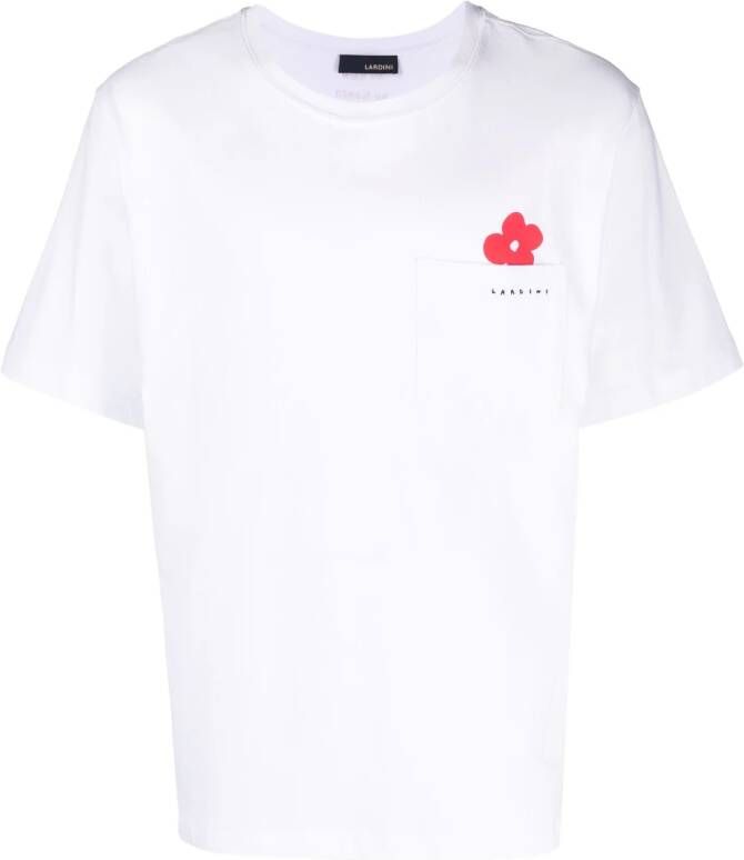 Lardini T-shirt met bloemenprint Wit