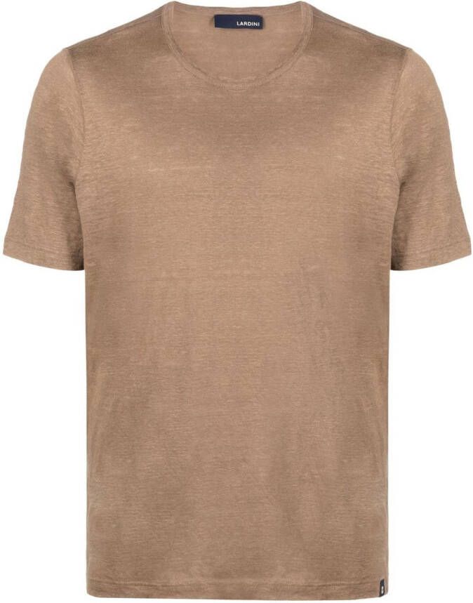 Lardini T-shirt met ronde hals Bruin