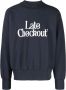 Late Checkout Sweater met logo-reliëf Blauw - Thumbnail 1