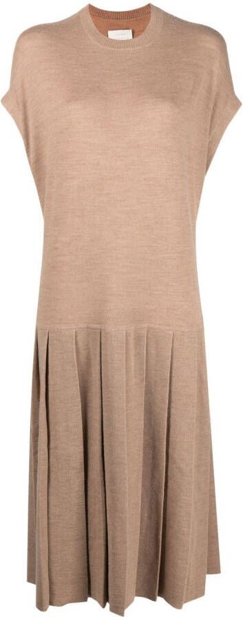 Lauren Manoogian Fijngebreide jurk Beige
