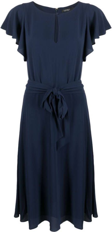 Lauren Ralph Lauren Midi-jurk met ceintuur Blauw