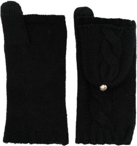 Lauren Ralph Lauren cable-knit mittens Zwart