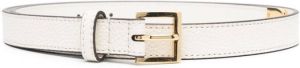 Lauren Ralph Lauren grained leather belt Wit