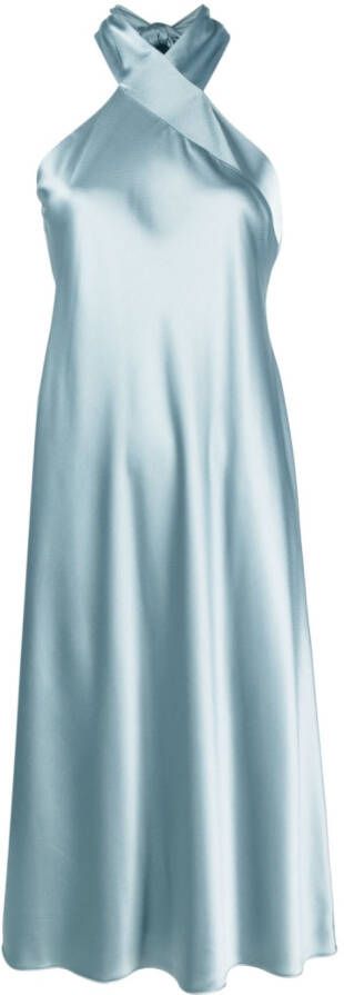 Lauren Ralph Lauren Midi-jurk met halternek Blauw