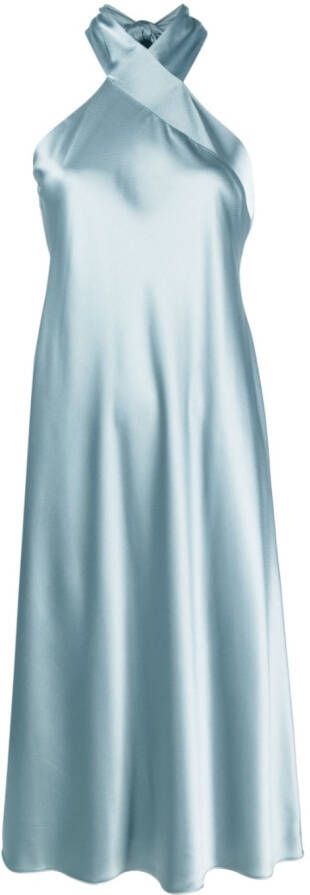 Lauren Ralph Lauren Midi-jurk met halternek Blauw