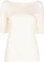 Lauren Ralph Lauren T-shirt met boothals Beige - Thumbnail 1