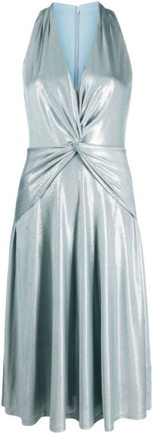 Lauren Ralph Lauren Midi-jurk met V-hals Blauw