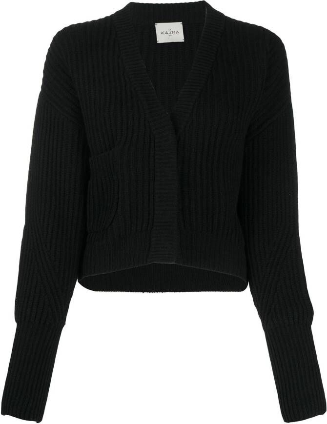 Le Kasha Cropped vest Zwart