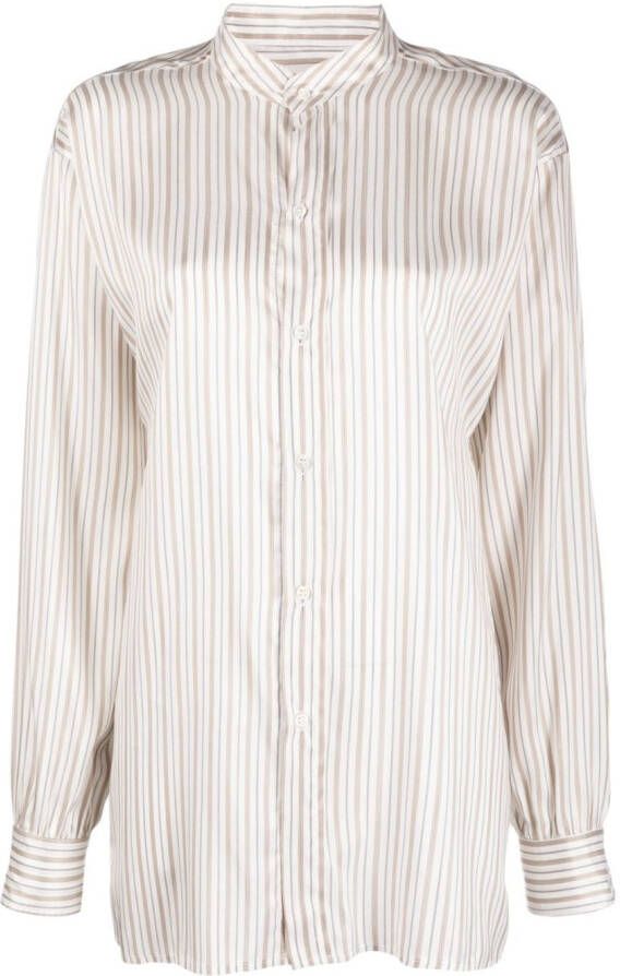 Le Kasha Gestreepte blouse Wit