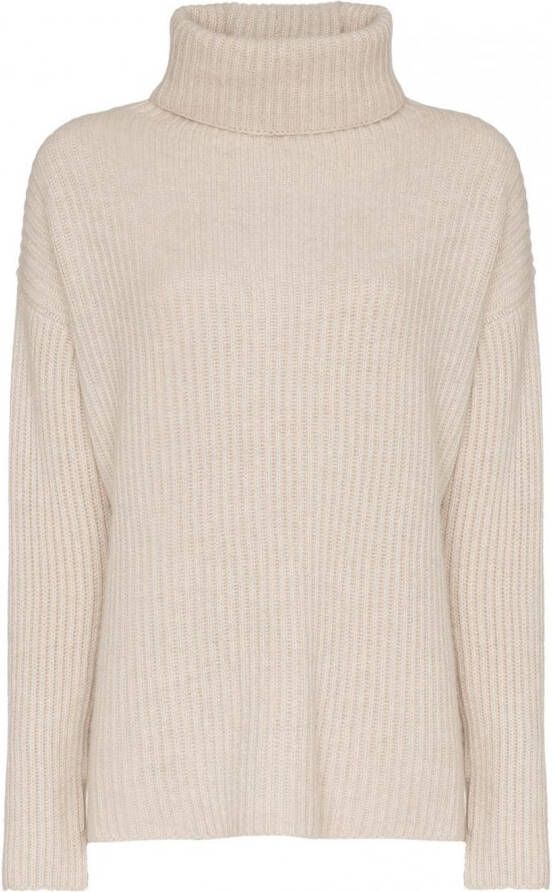 Le Kasha lisbon cashmere roll neck jumper Beige